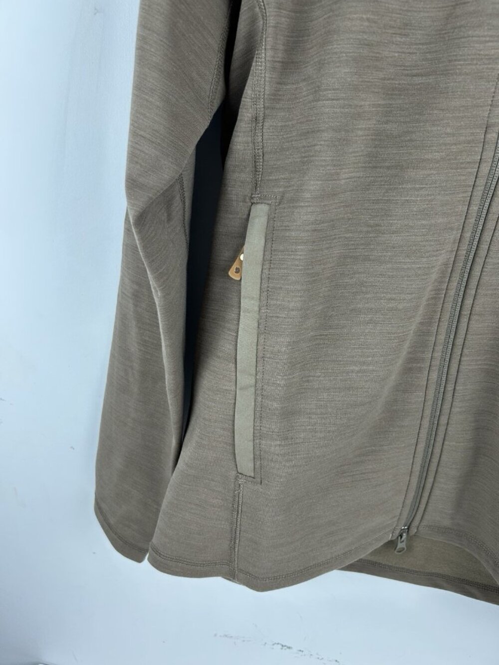 FJallraven Men Sz S Keb Fleece Hoodie Suede Brown Water Wind Resistant NWT $210 - Picture 4 of 10